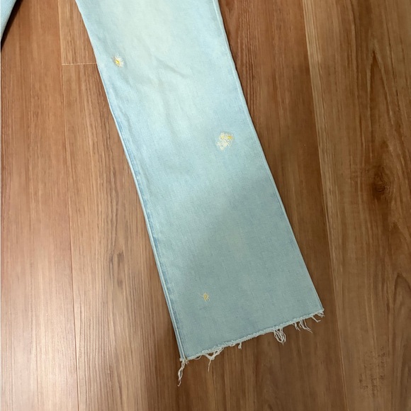 Lucky Brand Light Blue Straight-Leg Jeans with Yellow Daisy Embroidery - Picture 9 of 13